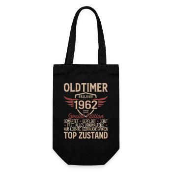 64. Geburtstag Shirt – Oldtimer 1962 Vintage Retro - Geschenkbeutel für Flaschen - Schwarz - Vorne