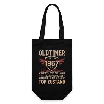 59th Birthday Shirt – Vintage 1967 Vintage Retro - Gift Bag for Bottles - black - Front