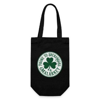 Lustige St.-Patrick's-Day-Eskapaden und Unsinn - Geschenkbeutel für Flaschen - Schwarz - Vorne