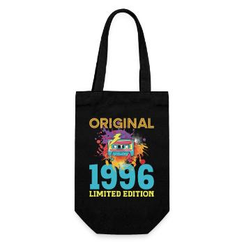 Anniversaire 30 ans 1996 Cassette Vintage Rétro - Sac à bouteille - noir - Devant