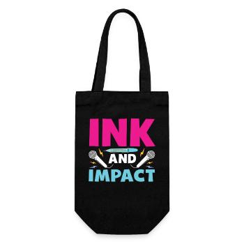 Poetry Slam Ink Und Impact Slam Poetry - Geschenkbeutel für Flaschen - Schwarz - Vorne