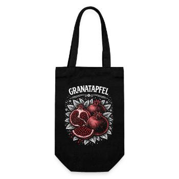 Pomegranate Contrast Print Red Berries - Gift Bag for Bottles - black - Front