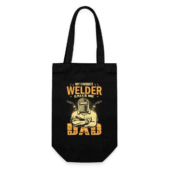 Schweißer Spruch Geschenke Für Metallbauer  - Geschenkbeutel für Flaschen - Schwarz - Vorne