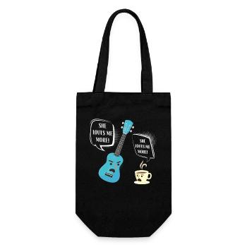 Ukulélé hawaïen Uke Elle m’aime - Sac à bouteille - noir - Devant