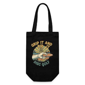 Grip It And Rip It Disc Golf Flying Disc - Gift Bag for Bottles - black - Front