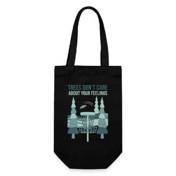 Trees Dont Care About Your Feelings Disc Golf - Gift Bag for Bottles - black - Front
