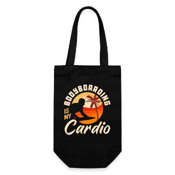 Surfing Surfboarder Bodyboarder - Gift Bag for Bottles - black - Front