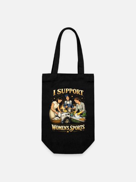 I Support Women's Sports Unwearable Bootleg - Geschenkbeutel für Flaschen - Schwarz