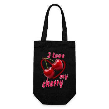 CERISES J’adore ma cerise - Sac à bouteille - noir - Devant