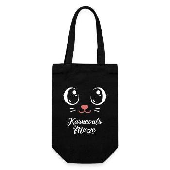 Karnevals Mieze | Big Face Kostüm Verkleidung - Geschenkbeutel für Flaschen - Schwarz - Vorne