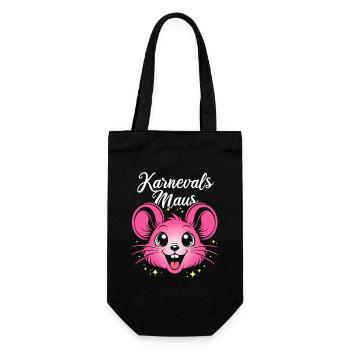 Karnevals Maus | Big Face Kostüm Verkleidung - Geschenkbeutel für Flaschen - Schwarz - Vorne