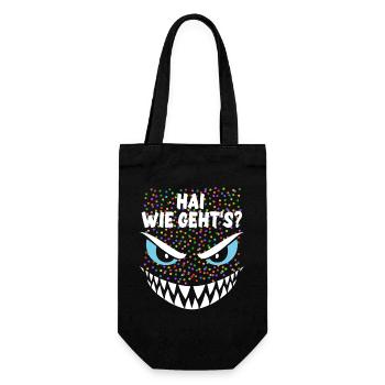 Shark, how are you? | Costume, Carnival, Disguise - Gift Bag for Bottles - black - Front