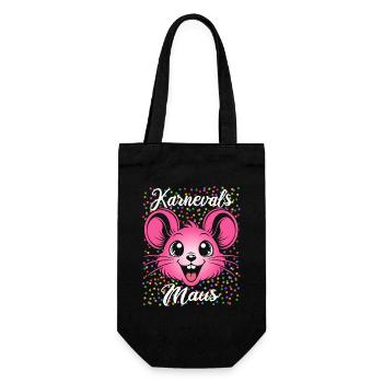 Karnevals Maus | Partner Kostüm Damen - Geschenkbeutel für Flaschen - Schwarz - Vorne
