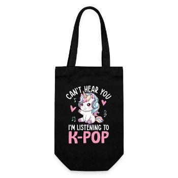 Je ne t’entends pas en écoutant de la K Pop - Sac à bouteille - noir - Devant