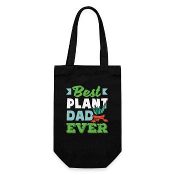 Beste Pflanze Hobby Dad Ever Funny Gardener - Geschenkbeutel für Flaschen - Schwarz - Vorne