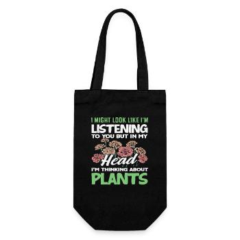 Je pense aux plantes, jardinier drôle - Sac à bouteille - noir - Devant