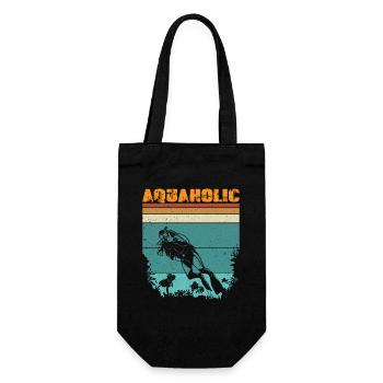 Retro Diver Design Vintage Saying - Gift Bag for Bottles - black - Front