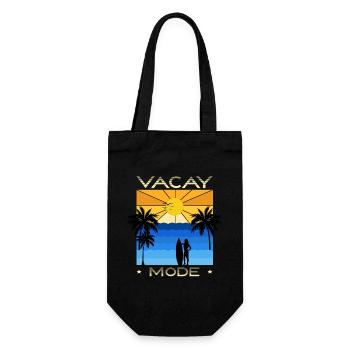 Fun holiday & surfer design - Gift Bag for Bottles - black - Front