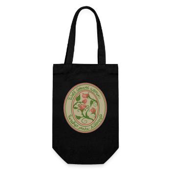 Well Behaved Women Roses badge - Gift Bag for Bottles - black - Front