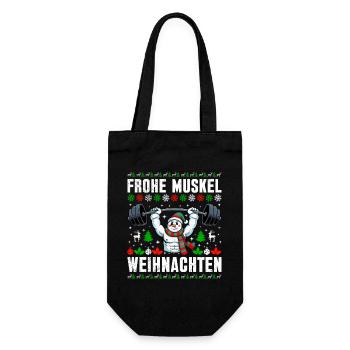 Salle de sport JOYEUX MUSCLE CHRISTMAS Drôle - Sac à bouteille - noir - Devant