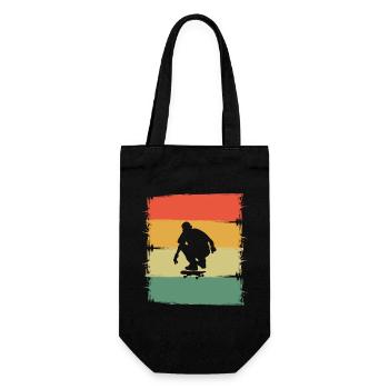 Skater Skateboard Skaten - Geschenkbeutel für Flaschen - Schwarz - Vorne