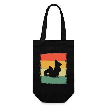 Fuchs - Geschenkbeutel für Flaschen - Schwarz - Vorne