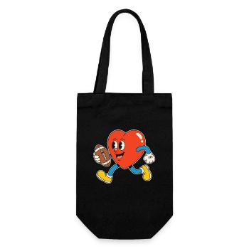 Dessin animé de football Heart Runner - Sac à bouteille - noir - Devant