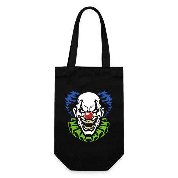 Dämonischer Clown mit grimmigem Grinsen Kostüm - Geschenkbeutel für Flaschen - Schwarz - Vorne