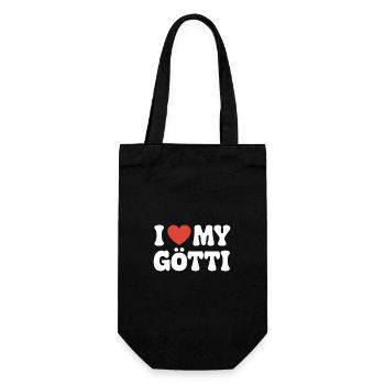 I love my godfather - Gift Bag for Bottles - black - Front