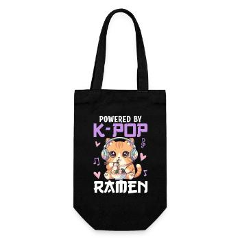 Powered By K-Pop Ramen - Gift Bag for Bottles - black - Front