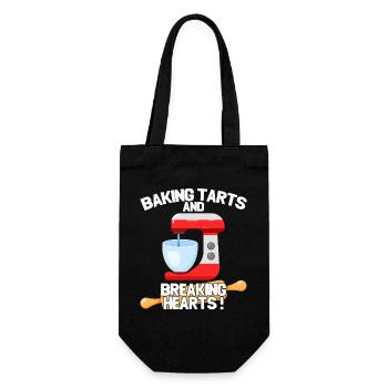 Baking Tarts And Breaking Hearts - Gift Bag for Bottles - black - Front