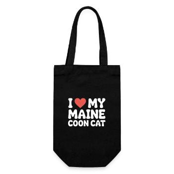 J’adore mon chat Maine Coon - Sac à bouteille - noir - Devant