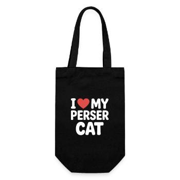 I love my Perser Cat - Geschenkbeutel für Flaschen - Schwarz - Vorne