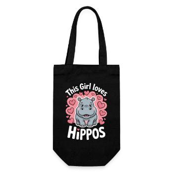 Expressions d’hippopotames Blague hippopotame Cadeau d’hippopotame - Sac à bouteille - noir - Devant
