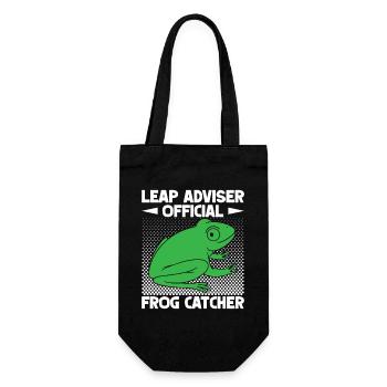 Frog Catcher Leap Adviser Official Frog - Geschenkbeutel für Flaschen - Schwarz - Vorne
