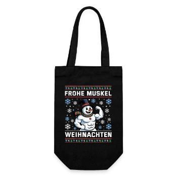Salle de sport JOYEUX MUSCLE CHRISTMAS Drôle - Sac à bouteille - noir - Devant