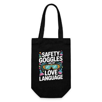 Love Language Safety Goggles - Geschenkbeutel für Flaschen - Schwarz - Vorne