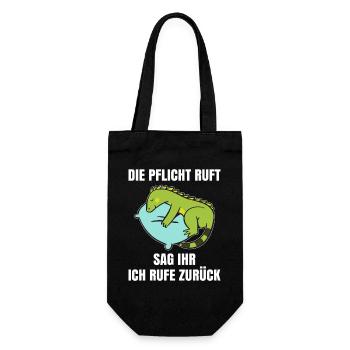 Duty calls, tell her I'll call back - Gift Bag for Bottles - black - Front