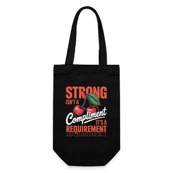 Women's Day Strong Isn't A Compliment - Gift Bag for Bottles - black - Front