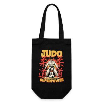Judo Is My Superpower - Geschenkbeutel für Flaschen - Schwarz - Vorne