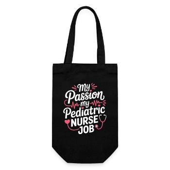 Pediatric Nurse My Passion My Pediatric Kids Nurse - Gift Bag for Bottles - black - Front