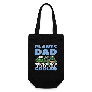 Plants Dad Much Cooler Funny Fake Gardener - Gift Bag for Bottles - black - Front