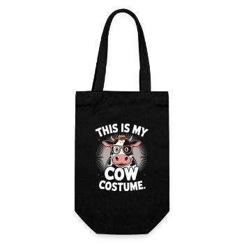 C’est mon costume de vache Déguisement drôle de vache - Sac à bouteille - noir - Devant