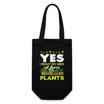 Amateurs de plantes, j’ai besoin de toutes ces plantes - Sac à bouteille - noir - Devant