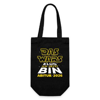 Das Wars | Abi 2026 - Abitur - Klug ich jetzt bin - Geschenkbeutel für Flaschen - Schwarz - Vorne