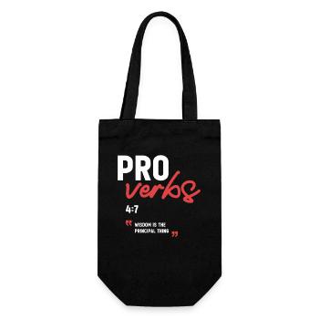 La sagesse est la chose principale Proverbes 4:7 Bible - Sac à bouteille - noir - Devant