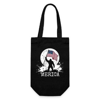Amerika Bigfoot Mond Lustiger Bigfoot für Männer z - Geschenkbeutel für Flaschen - Schwarz - Vorne