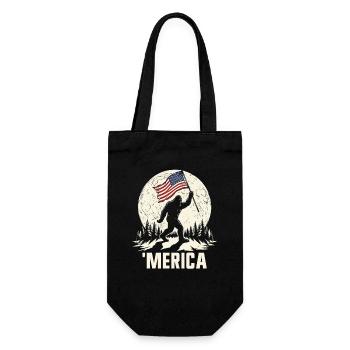 Amerika Bigfoot Mond Lustiger Bigfoot für Männer z - Geschenkbeutel für Flaschen - Schwarz - Vorne