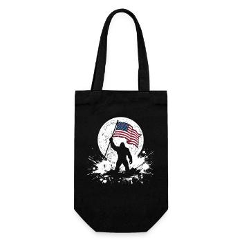 Bigfoot Lune Bigfoot patriotique drôle pour le 4e anniversaire - Sac à bouteille - noir - Devant