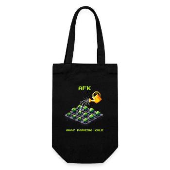 AFK avec le chou kale | Culture maraîchère et jardin - Sac à bouteille - noir - Devant